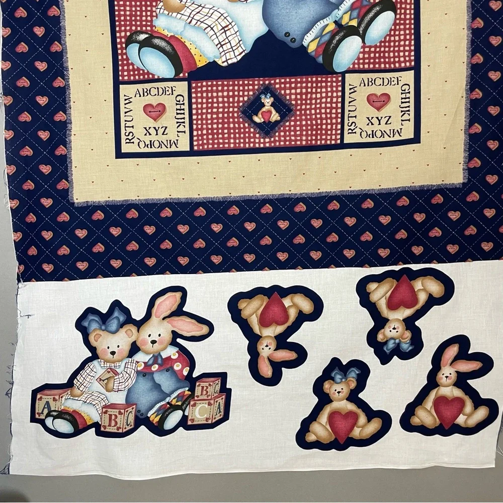 Vintage 1997 Daisy Kingdom Quilt Panel Fabric Project Applique Sew Baby #K17